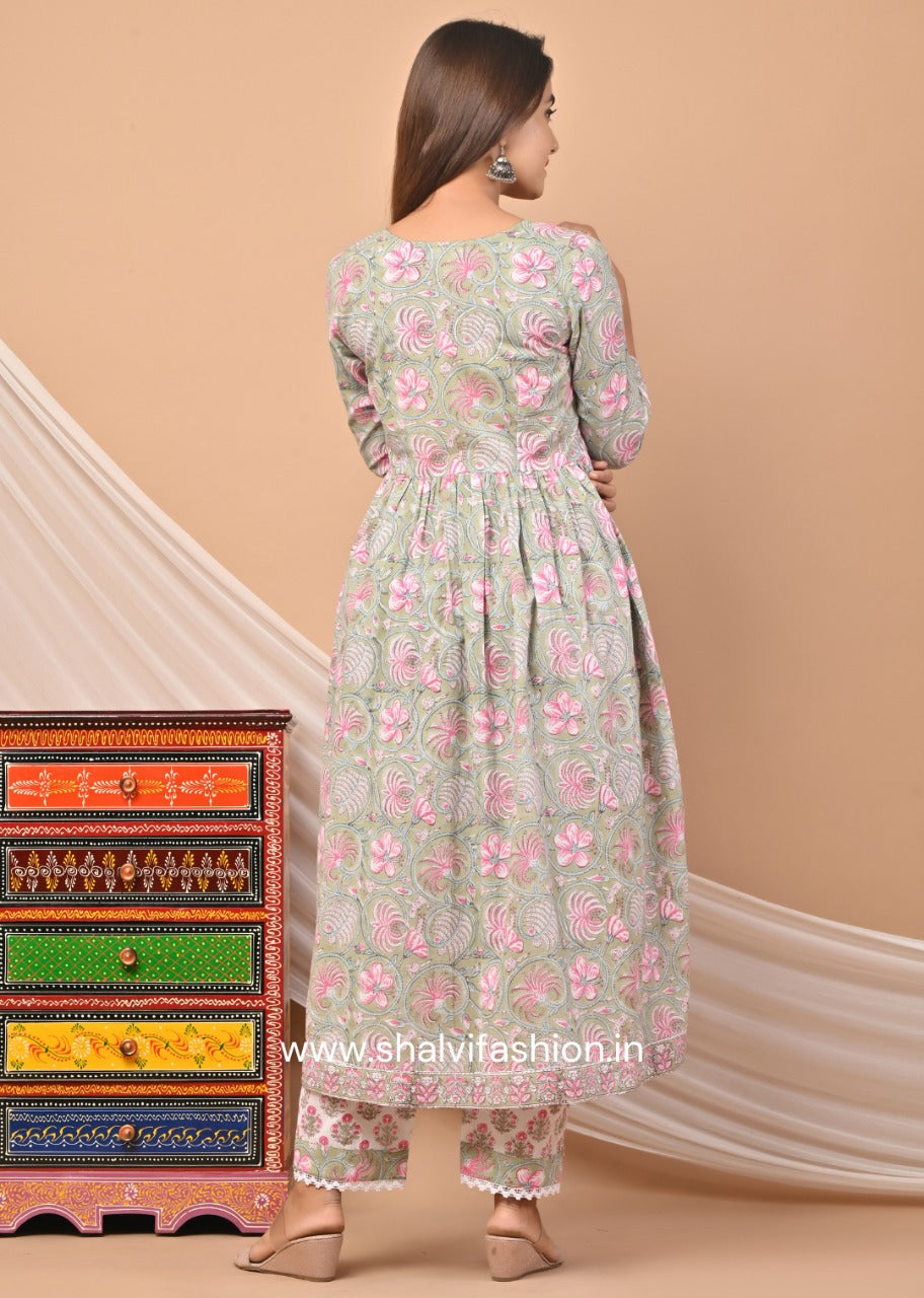 Shop jaipuri print cotton suit sets online shopping (CSS51KD)