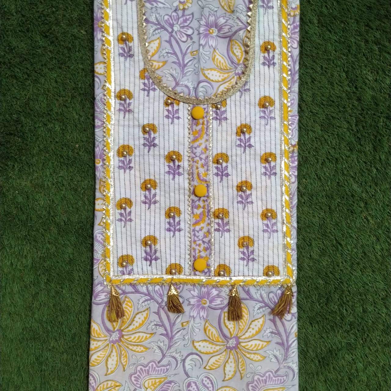Shop Unstitched Gota Work Collection with Classy Kota Doria Dupatta (GOTA166)