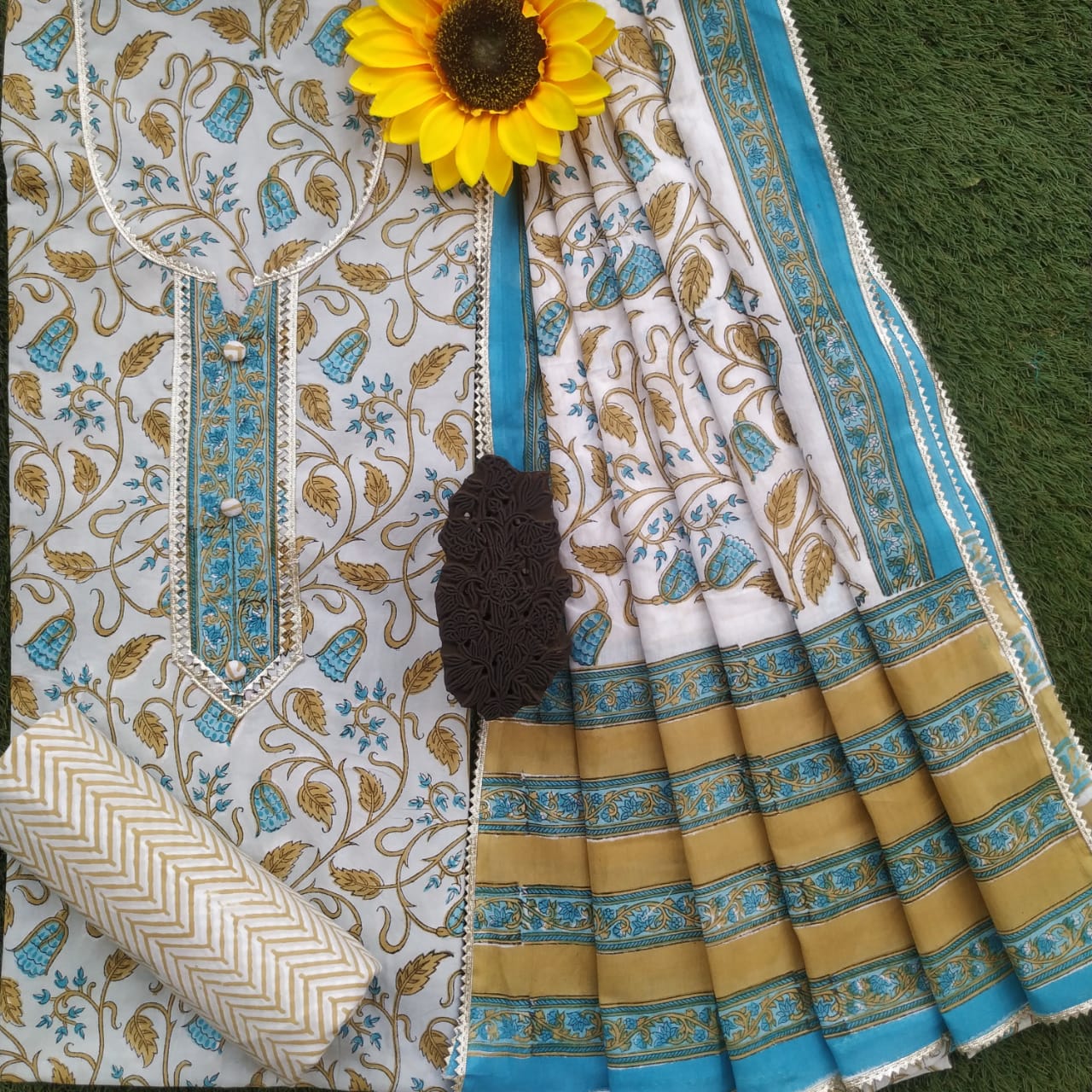 Shop Unstitched Gota Work Collection with Classy Mulmul Dupatta (GOTA188)