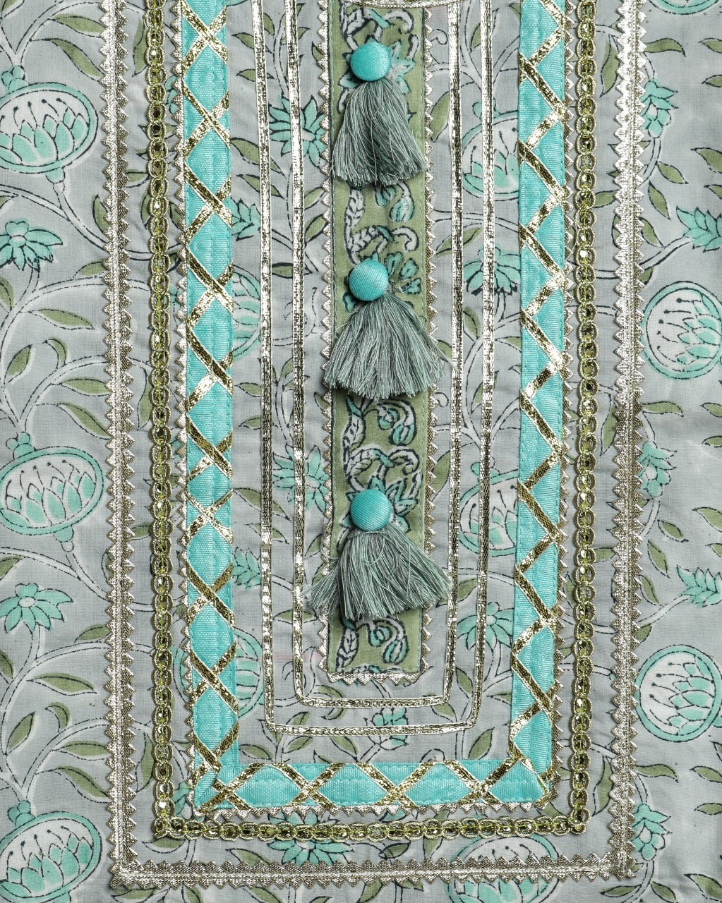 shop gota work suits with organza dupatta (GOTA255)