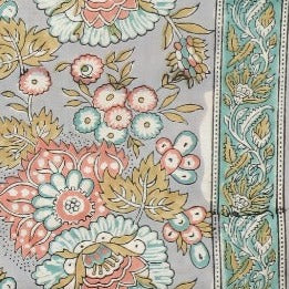 Shop hand block print cotton suit sets with chiffon dupatta (PCHF449)