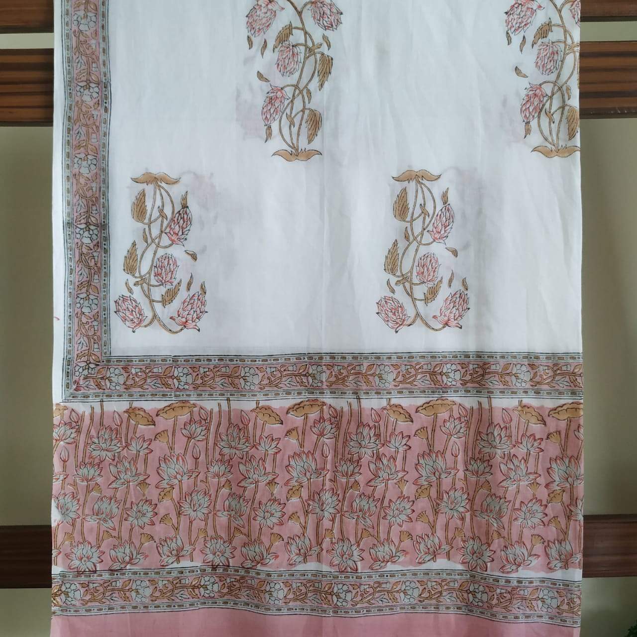 Shop Unstitched Pure Cotton Suits with Mulmul Dupatta (PRMUL85)
