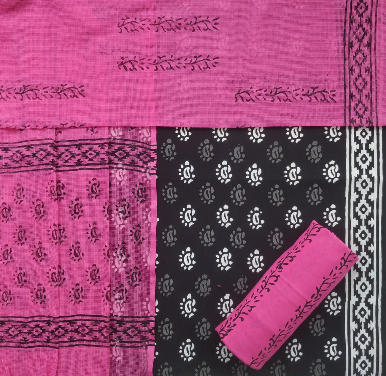 Shop kota dupatta cotton suit sets (RKD166)