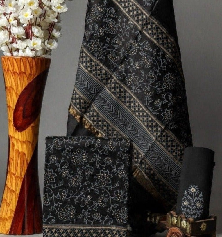 shop chanderi silk suit set