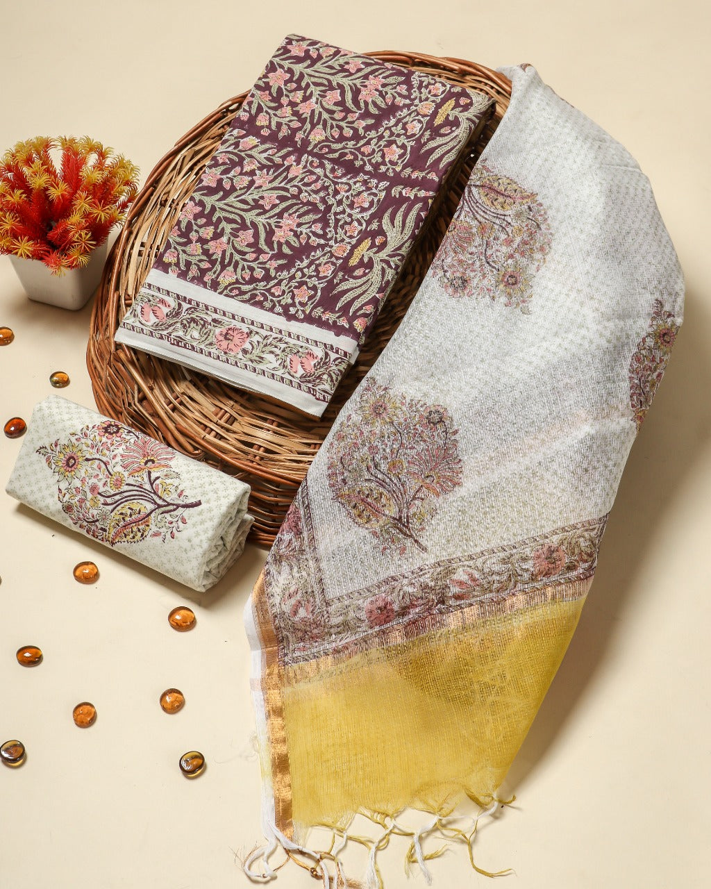 Stay Stylish this Summer with Hand Block Printed Cotton Suits