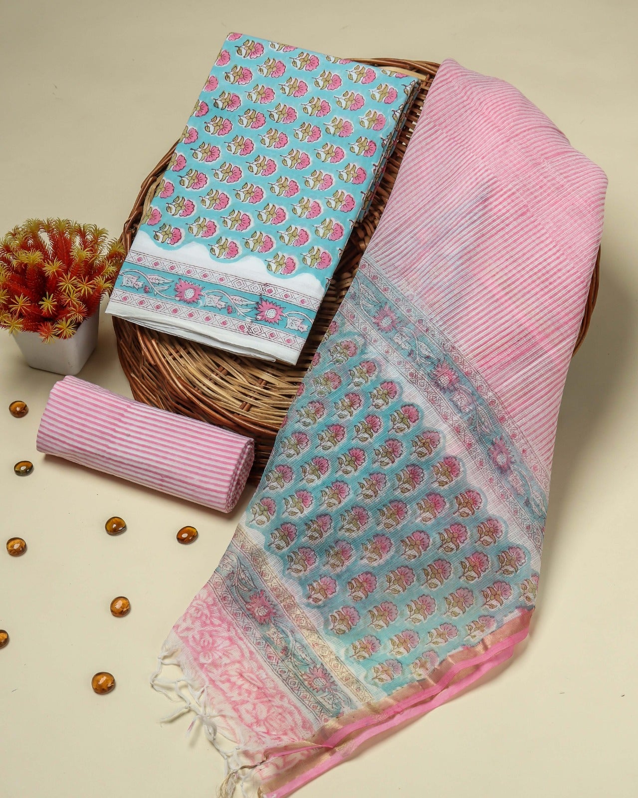 Shop kota dupatta cotton suits online shopping (3CKD92)