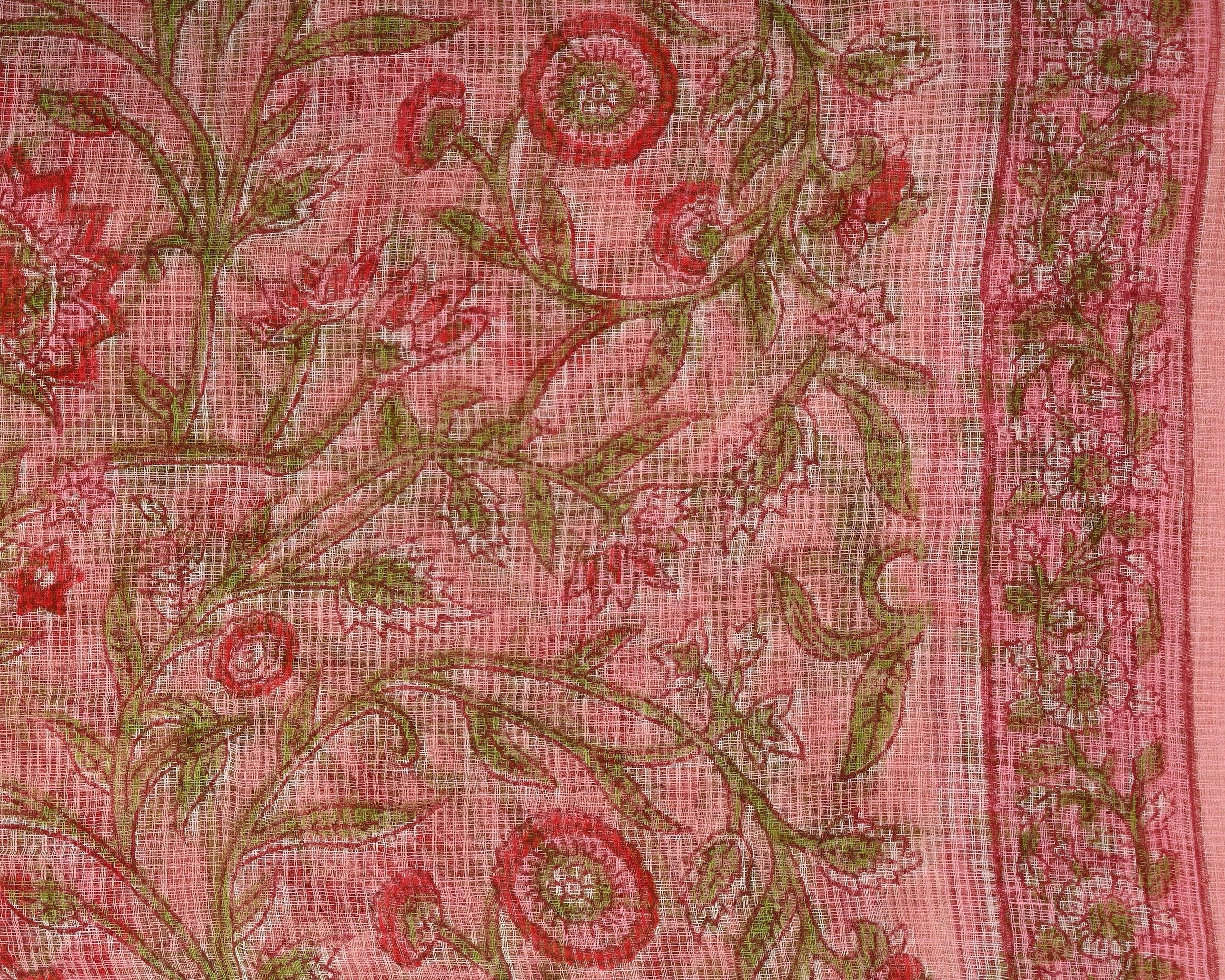 Shop unstitched block printed kota doria suits online (3KD161)