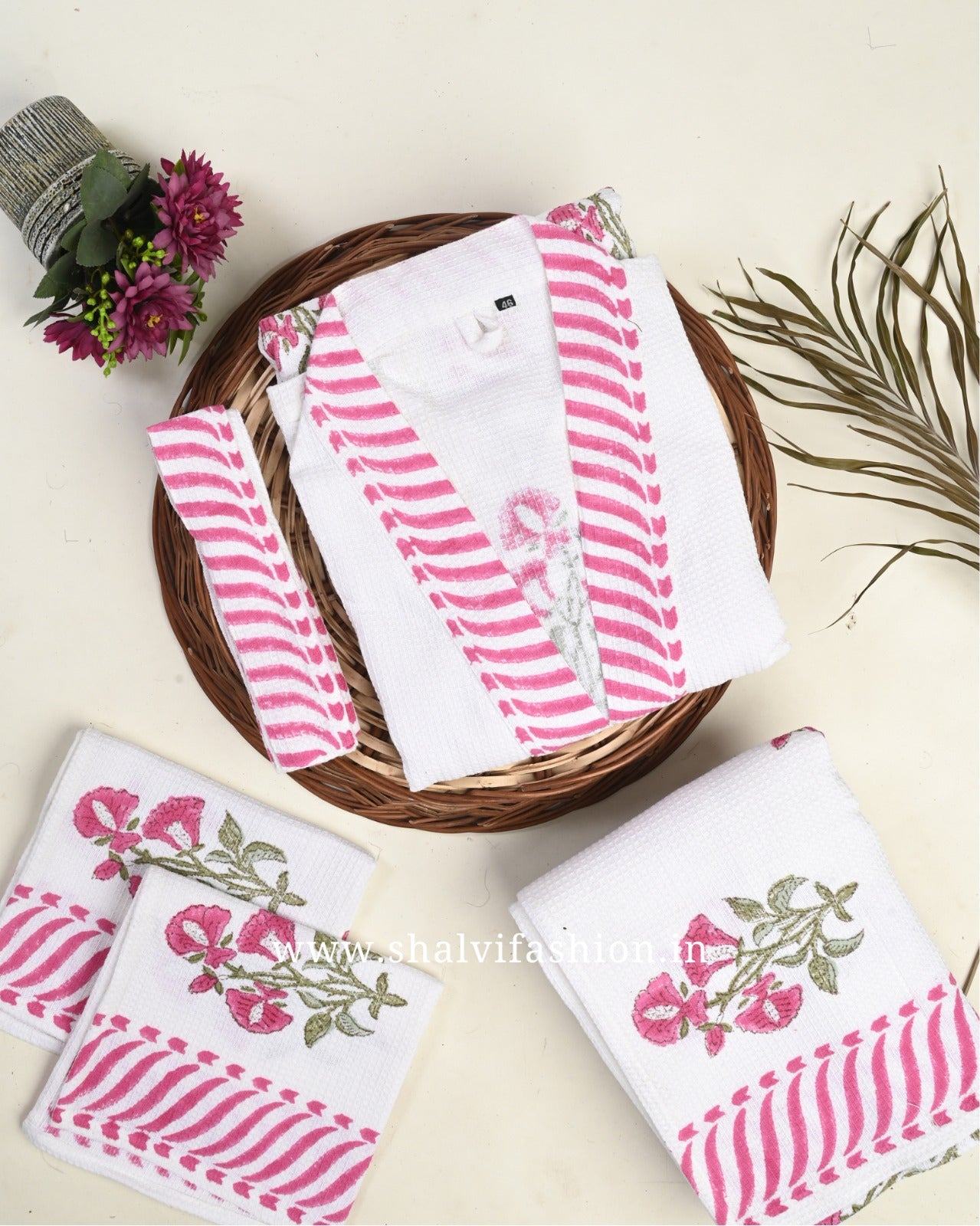 Shop block print bath linen sets in jaipur (BLS03)
