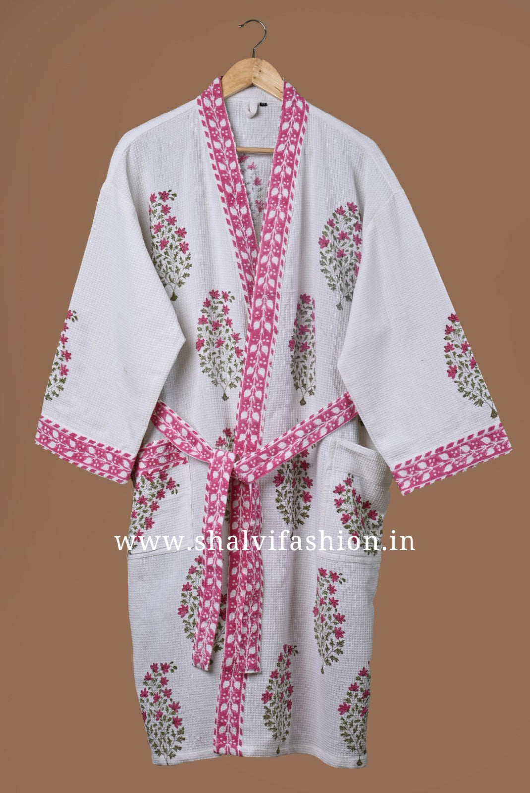 Shop hand block print waffle cotton bath linen sets in jaipur (BLS10)