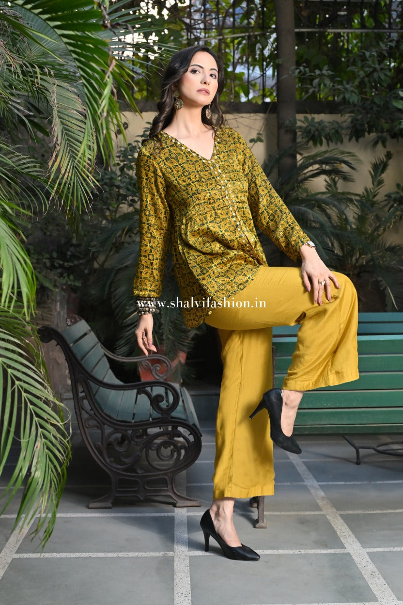 Shop hand block print modal silk cord sets online (CCD02)