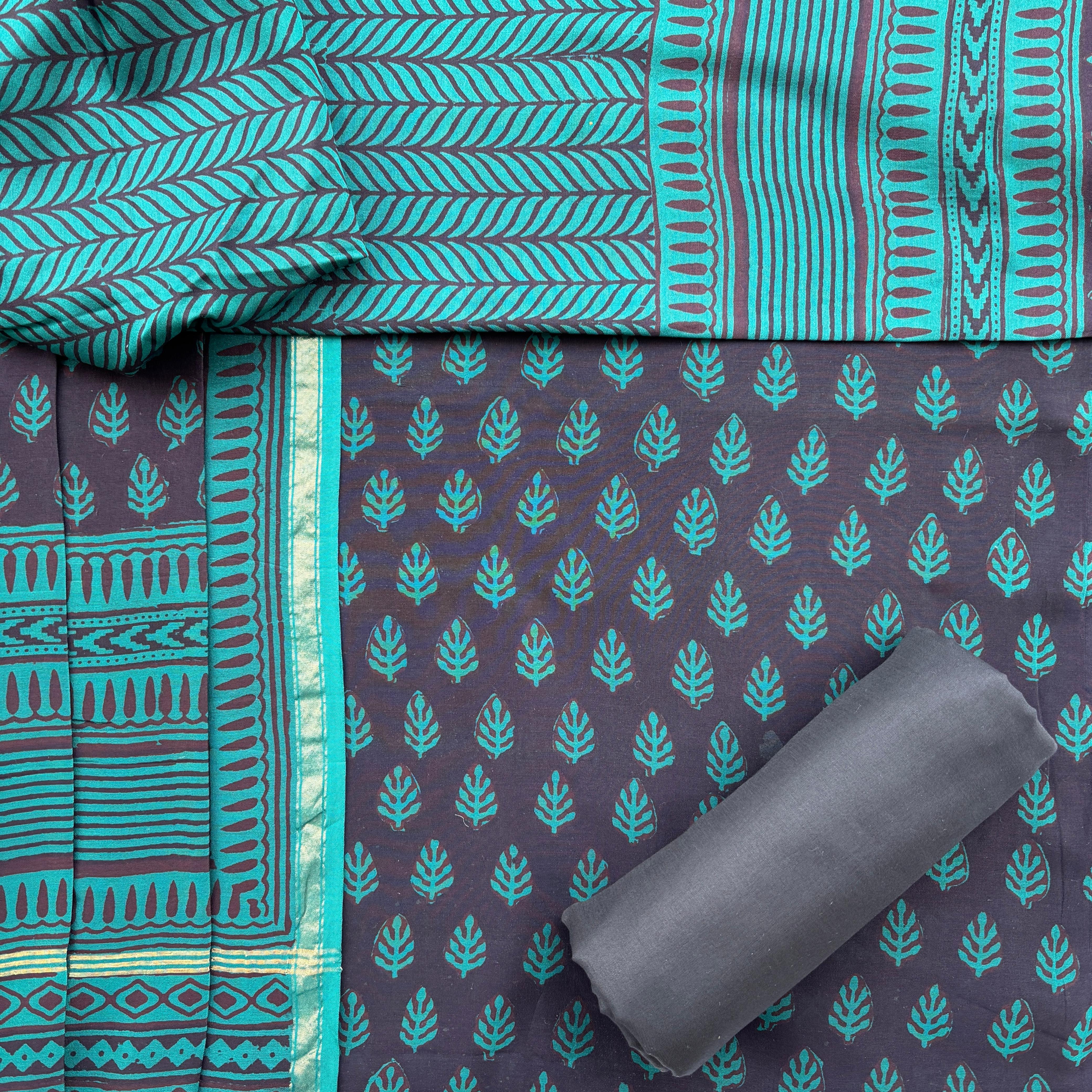 Shop bagh printed chanderi silk suits online shopping (CHA963)