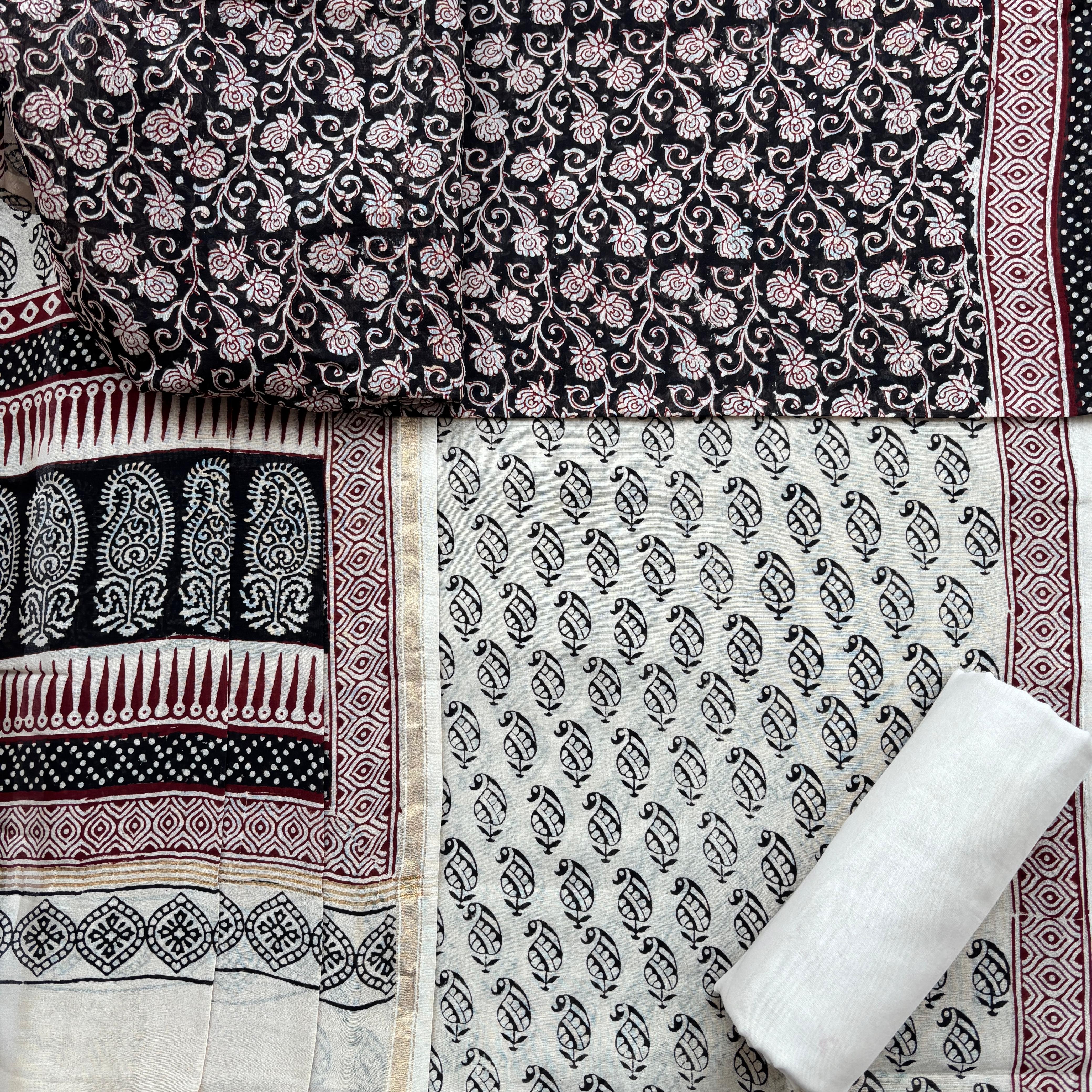 Shop hand block bagh print chanderi suits online (CHA969)
