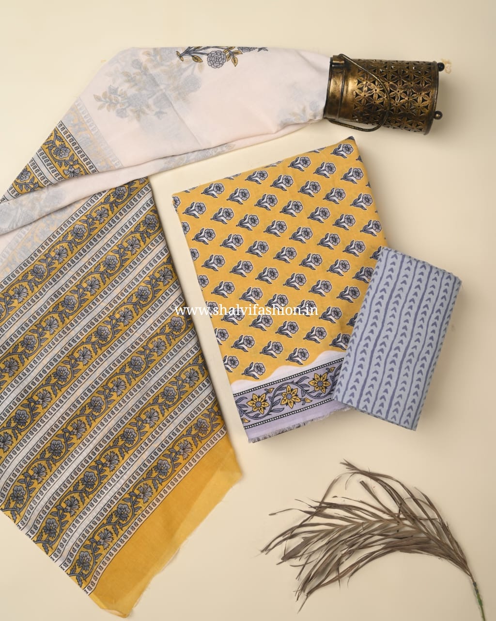 Shop hand screen print cotton suits online (COT119)