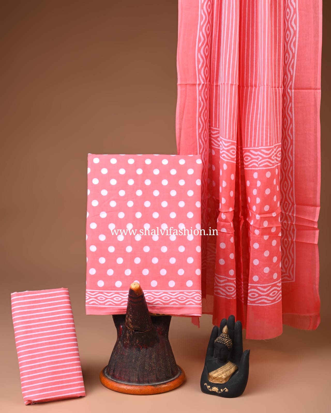 Shop unstitched screen print cotton suits online (COT96)