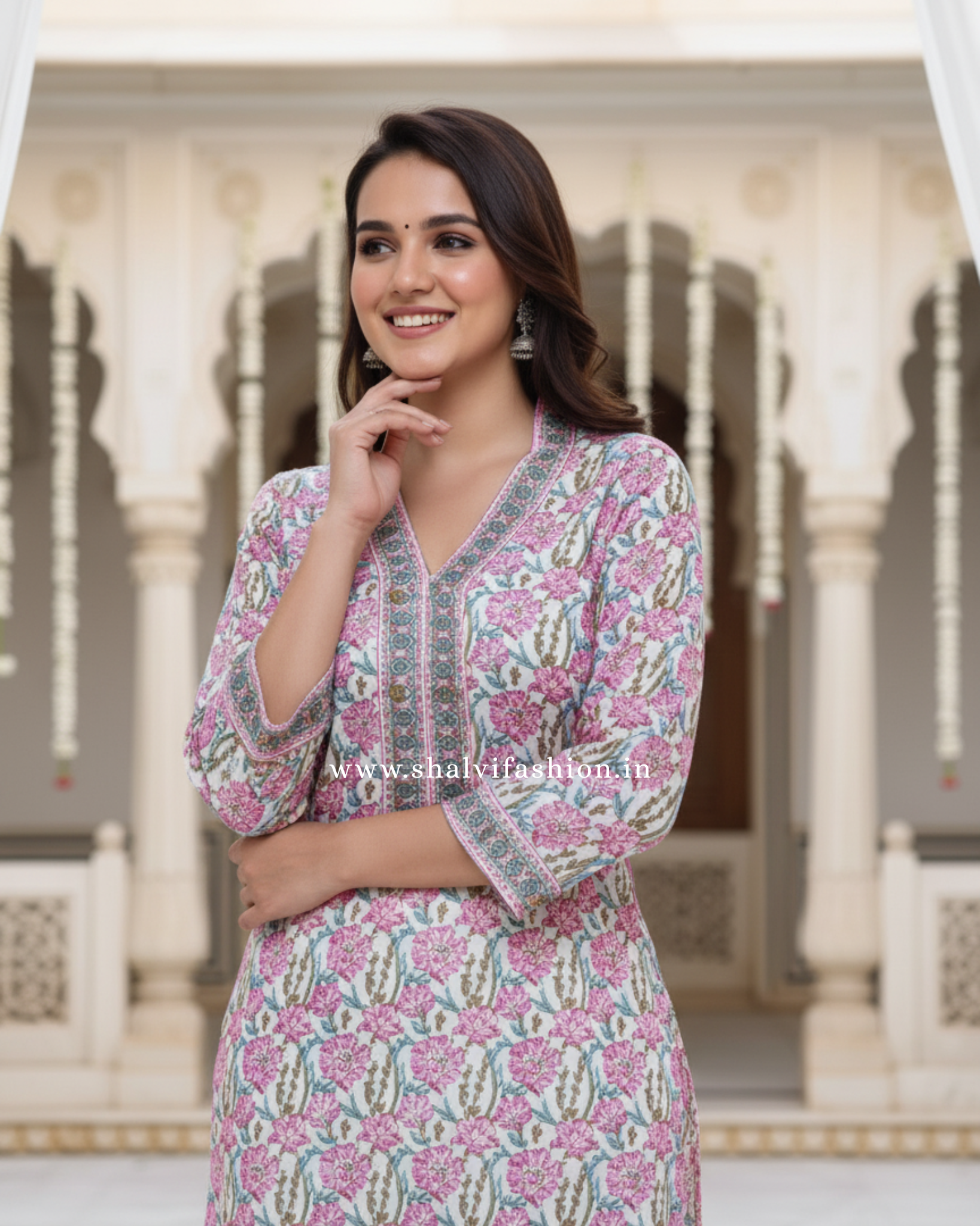 Shop block print cotton suits with kota dupatta (CSS146KD)