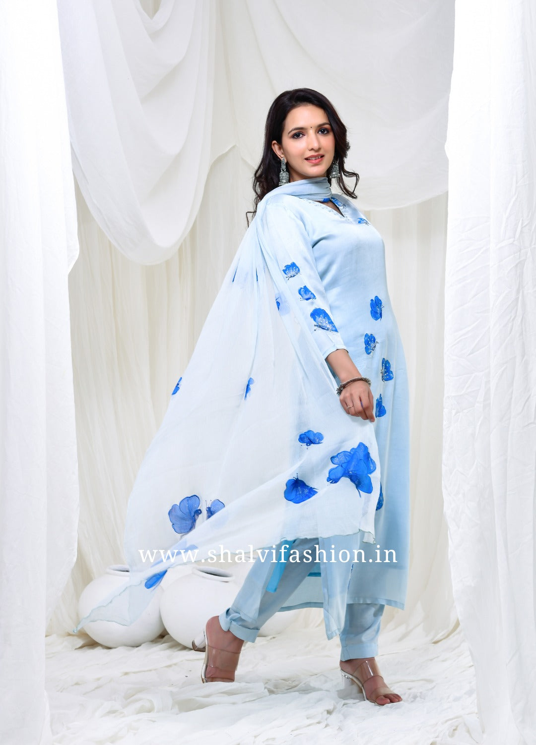 Shop hand paint modal silk suits online (CSS181)