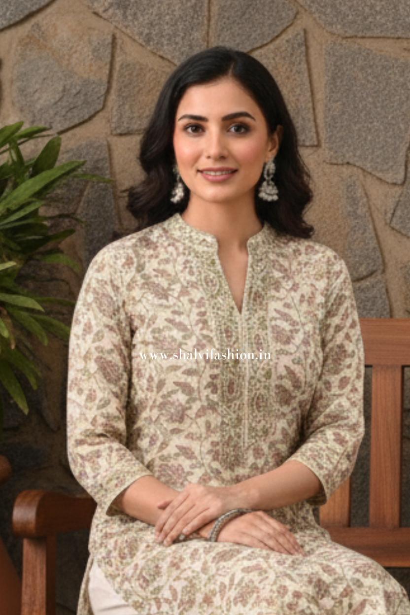 Shop hand block print chanderi silk suits in jaipur (CSS376)