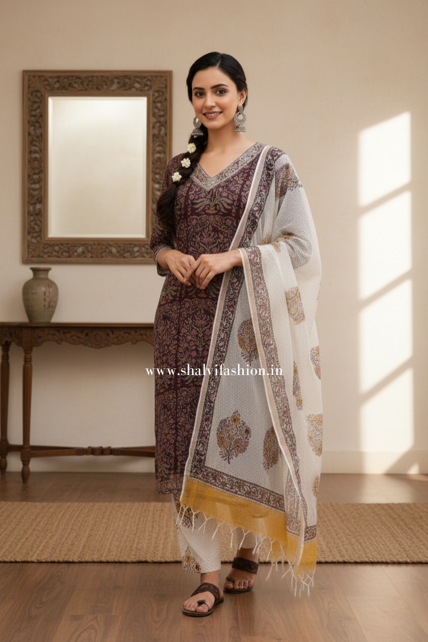 Shop sanganeri print kota doria suits (CSS380)