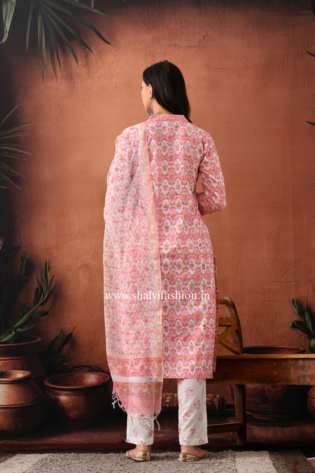 Shop jaipuri print cotton suits with kota dupatta (CSS384)