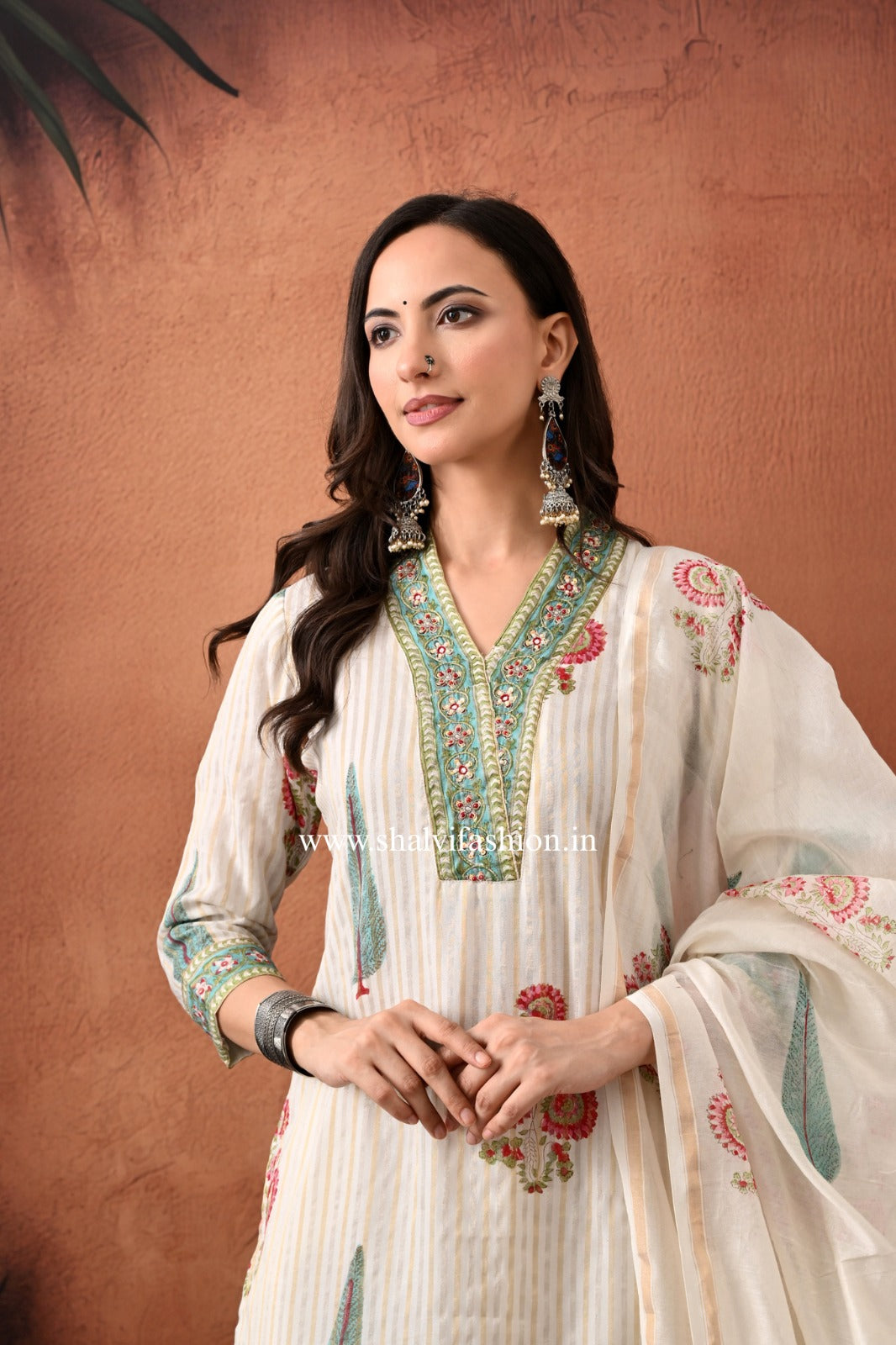 Shop hand block print mul chanderi suits online (CSS401)