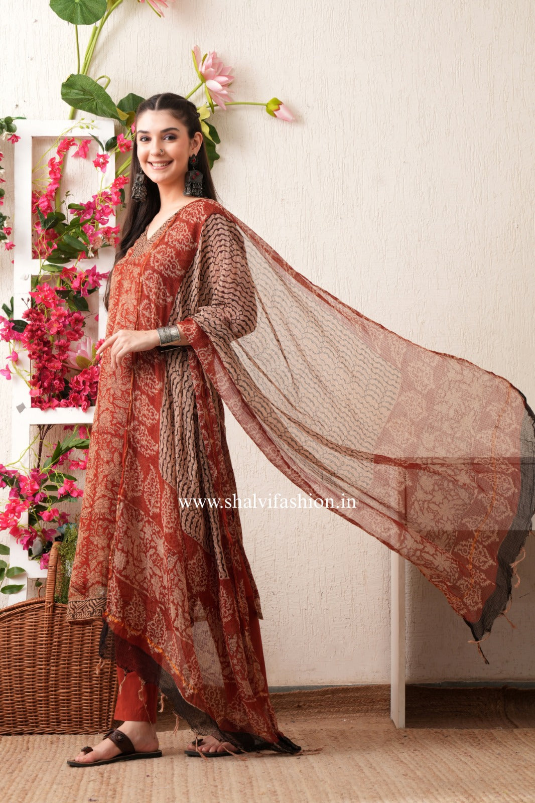 Shop block print kota doria suits online(CSS452)