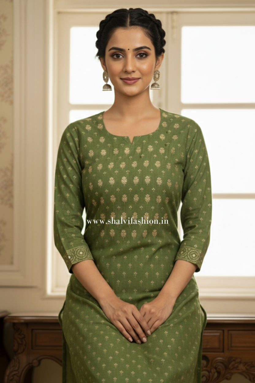 Shop hand work block printed chanderi silk suit sets online (CSS60)