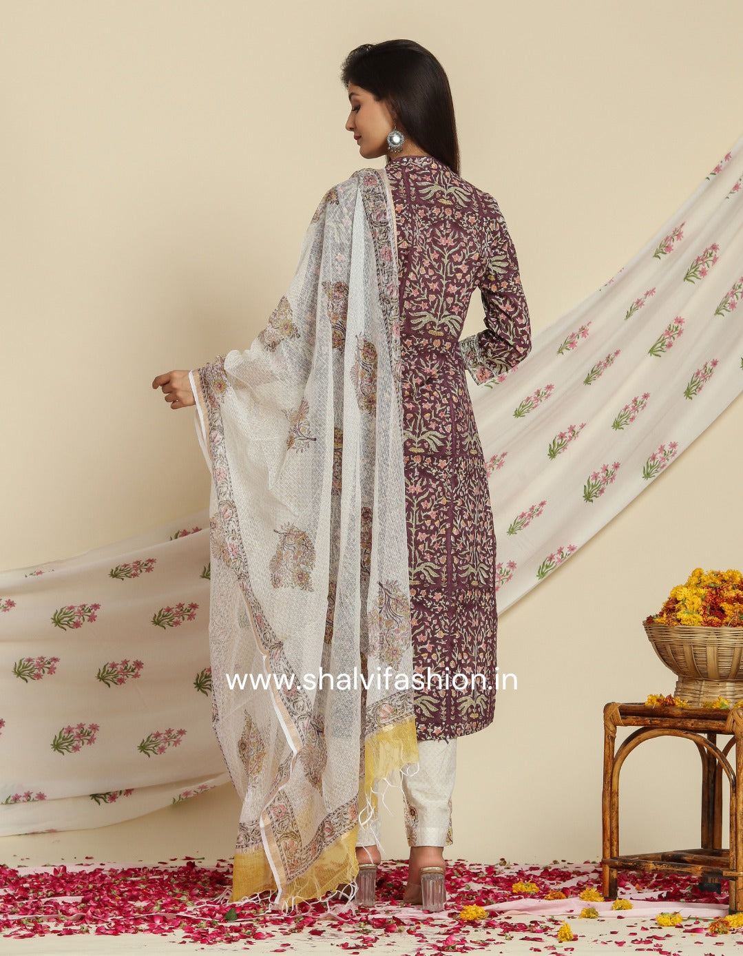 Shop kota dupatta cotton suit sets online (CSS74KD)