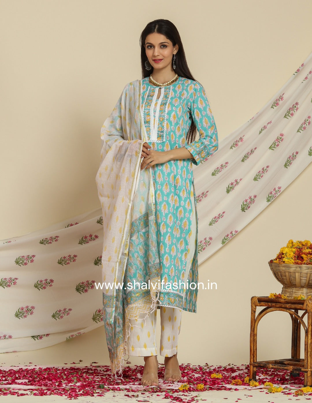 Shop kota dupatta cotton suit sets online (CSS94KD)