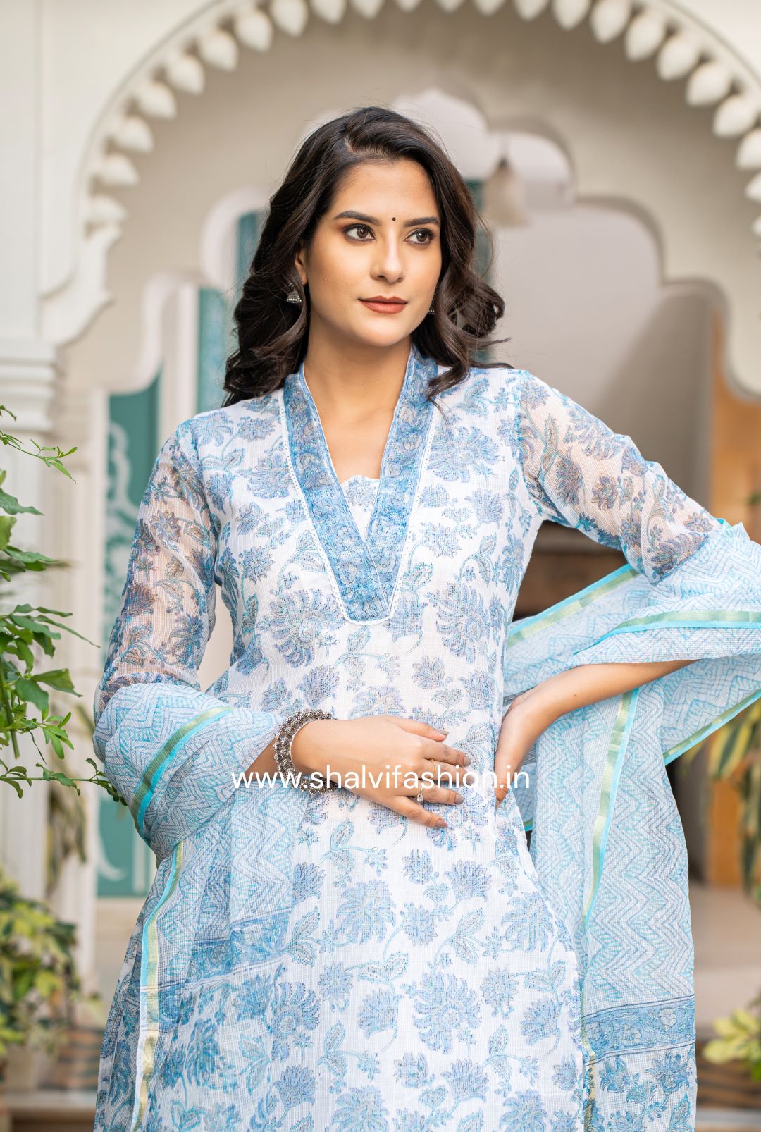Shop hand block print kota doria suits online shopping (CSS97)
