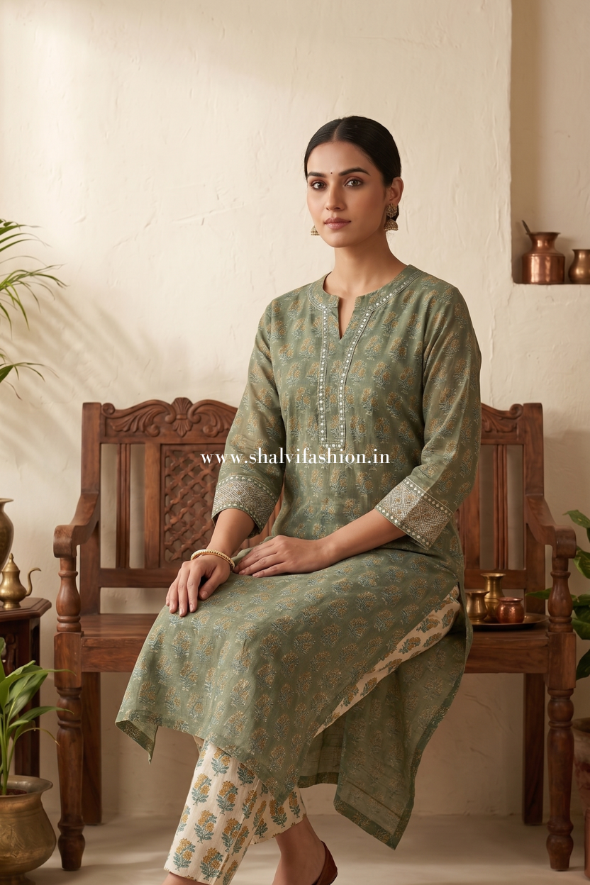 Shop hand block print kota doria suits (FKDS17)
