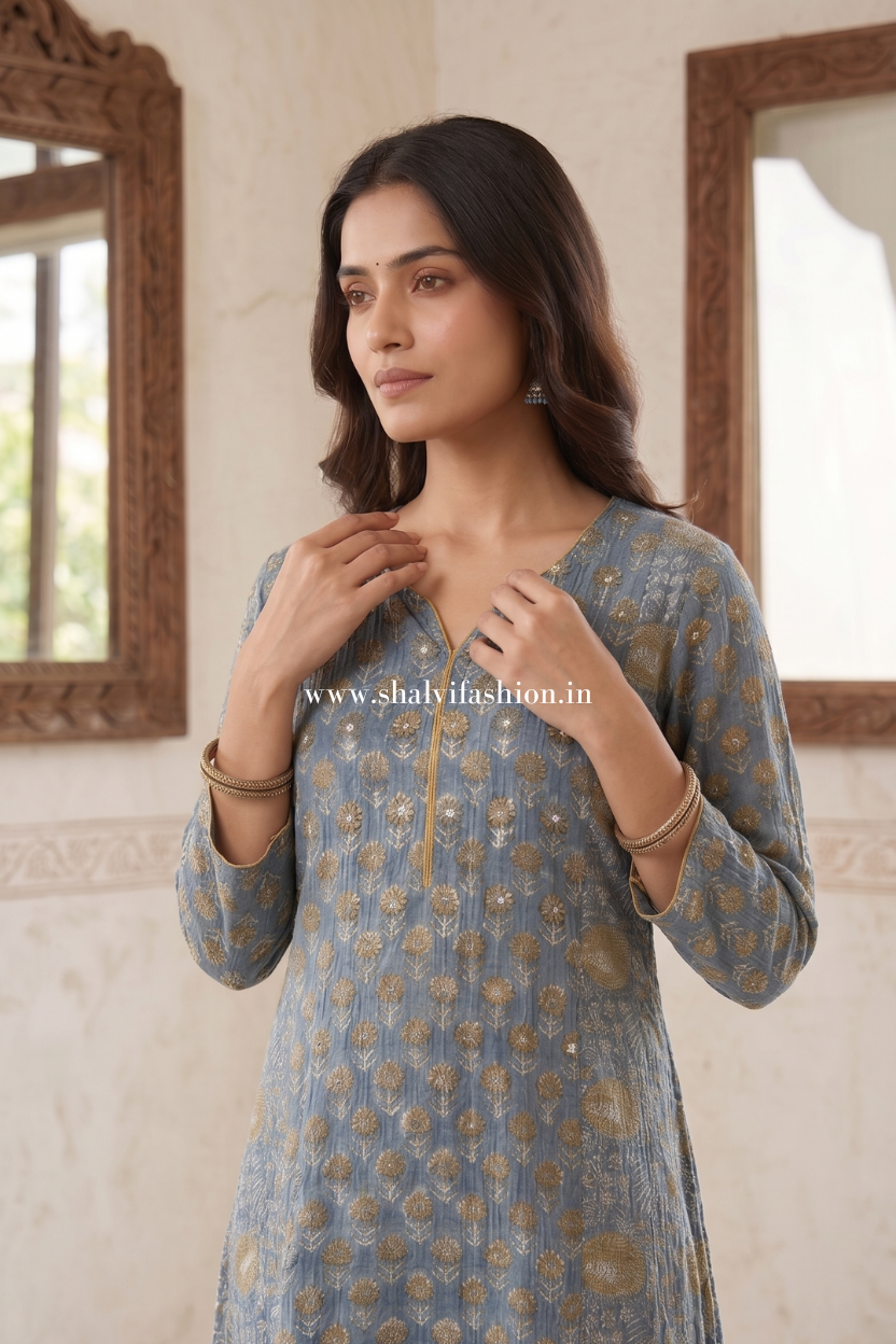 Shop sanganeri print kota doria suits online shopping (FKDS23)
