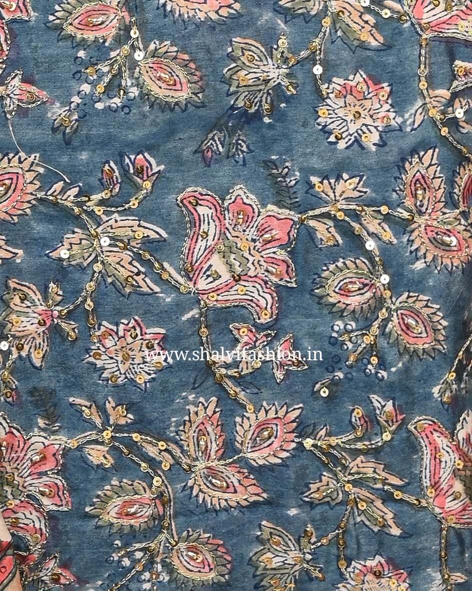 Shop zardosi work chanderi silk suits online (GOTA83)