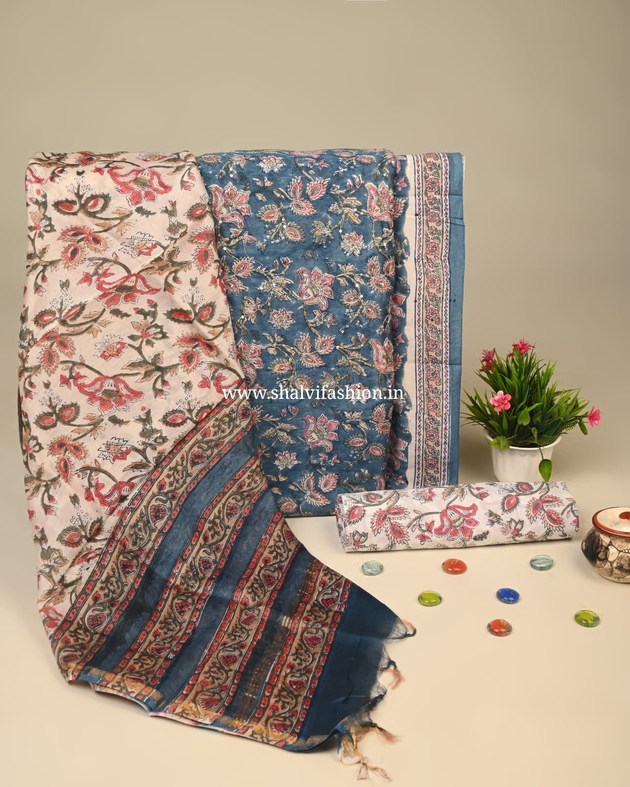 Shop zardosi work chanderi silk suits online (GOTA83)