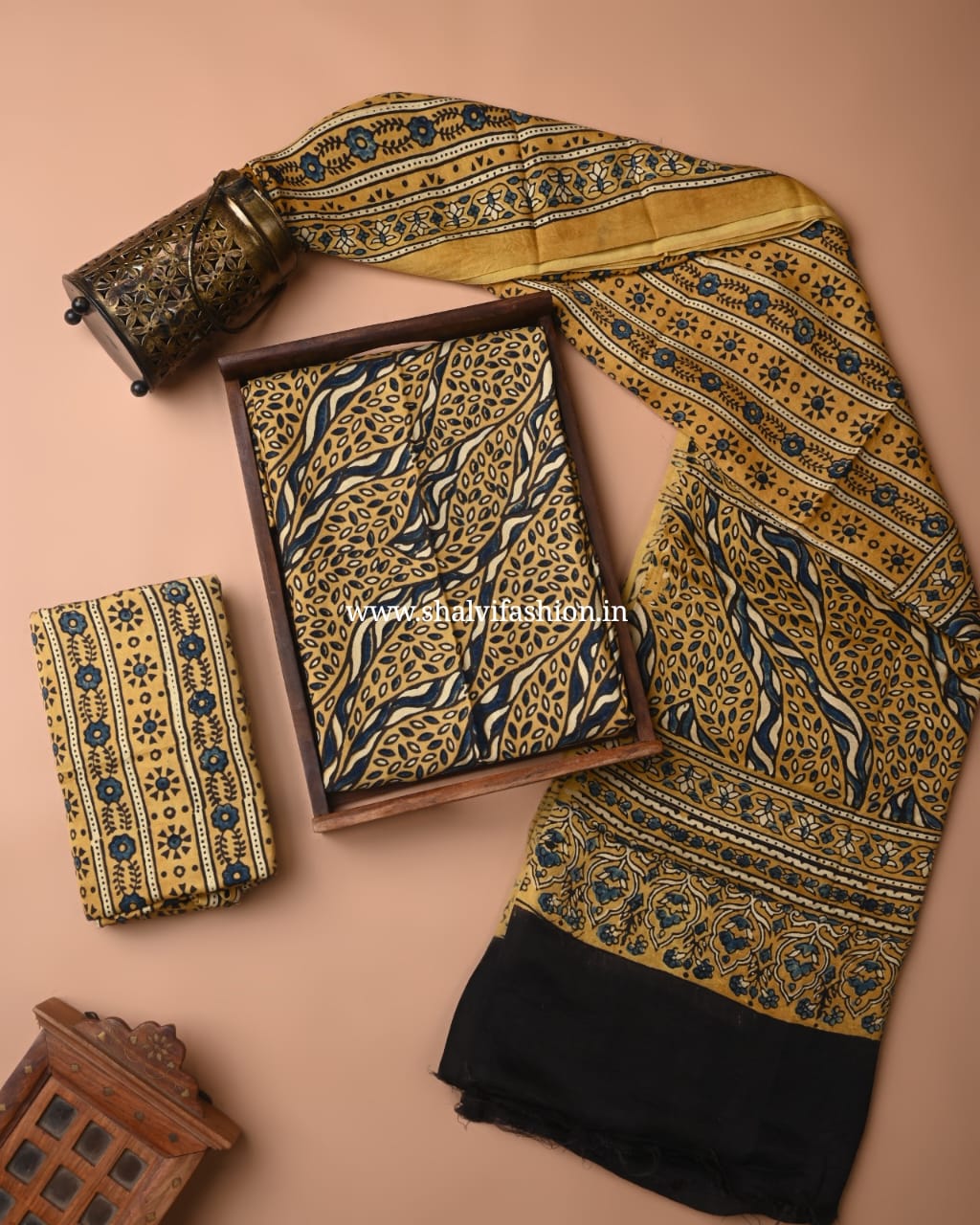 Shop ajrak printed modal silk suits online shopping (MOD109)