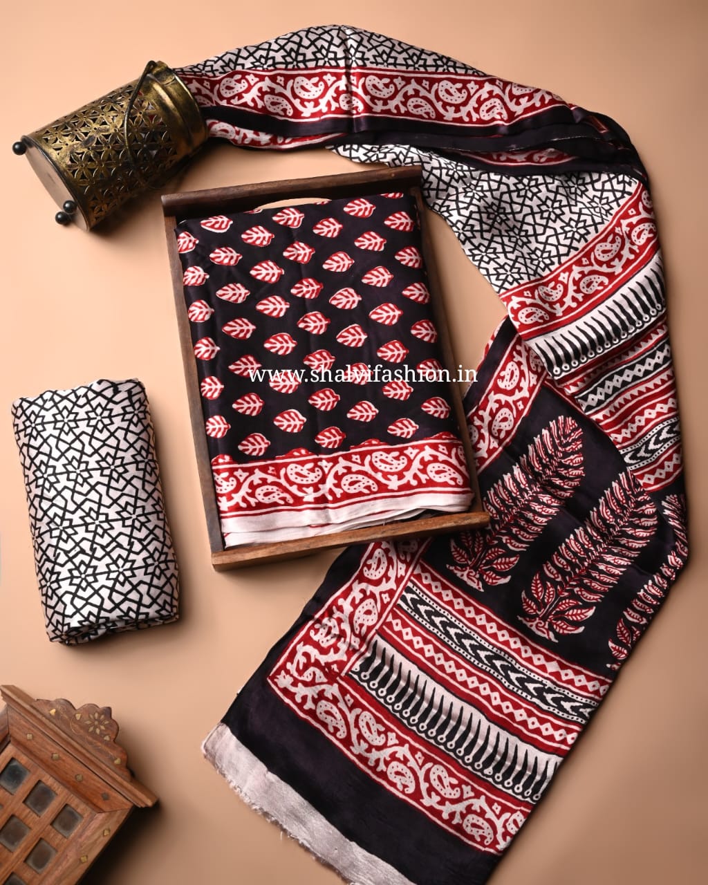 Shop block print modal silk suits online shopping (MOD62)