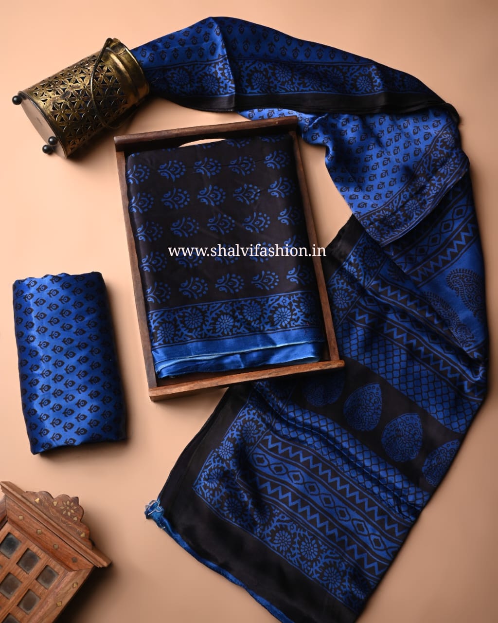 Shop unstitched bagh print modal silk suits (MOD90)