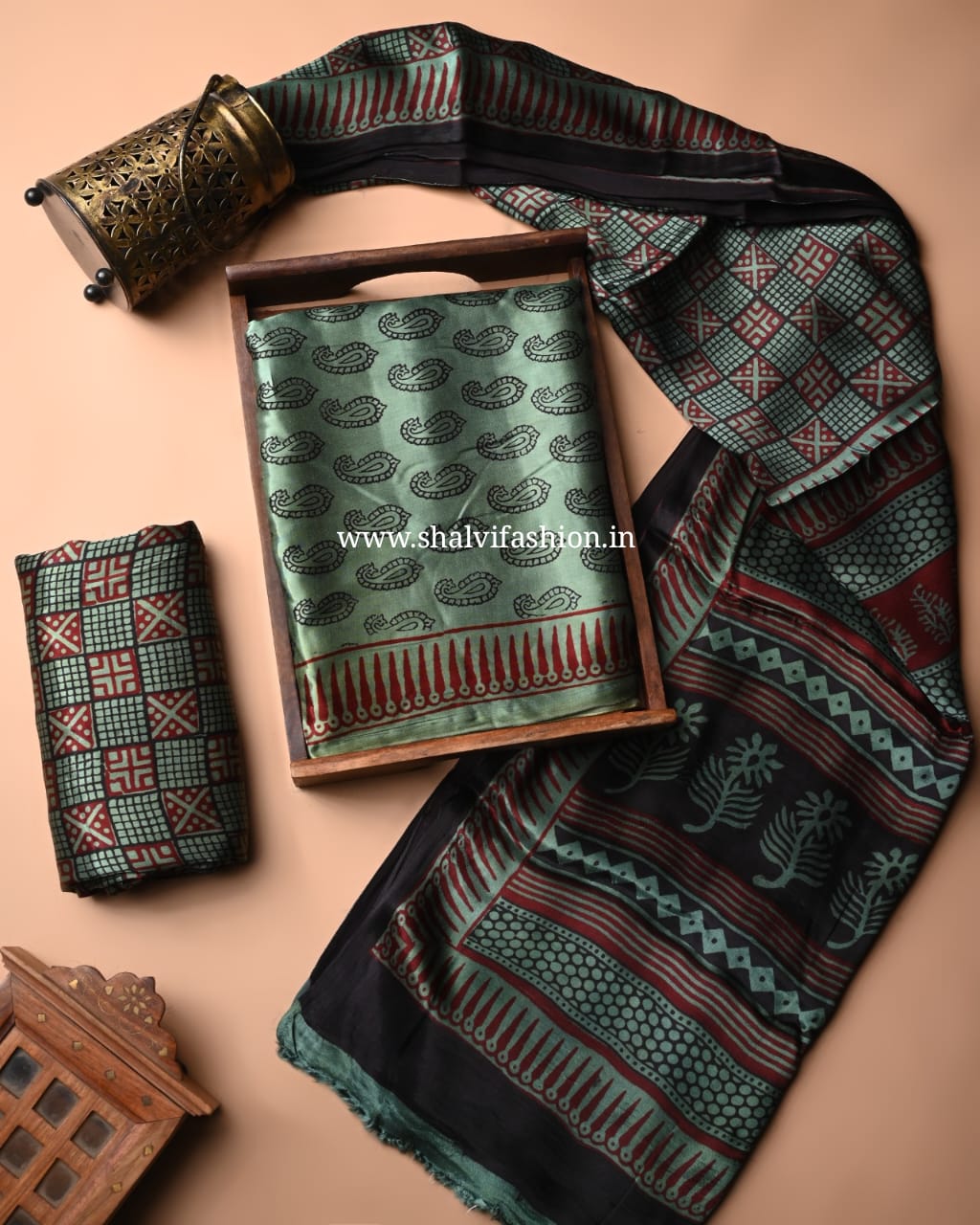 Shop bagh printed modal silk suits (MOD91)