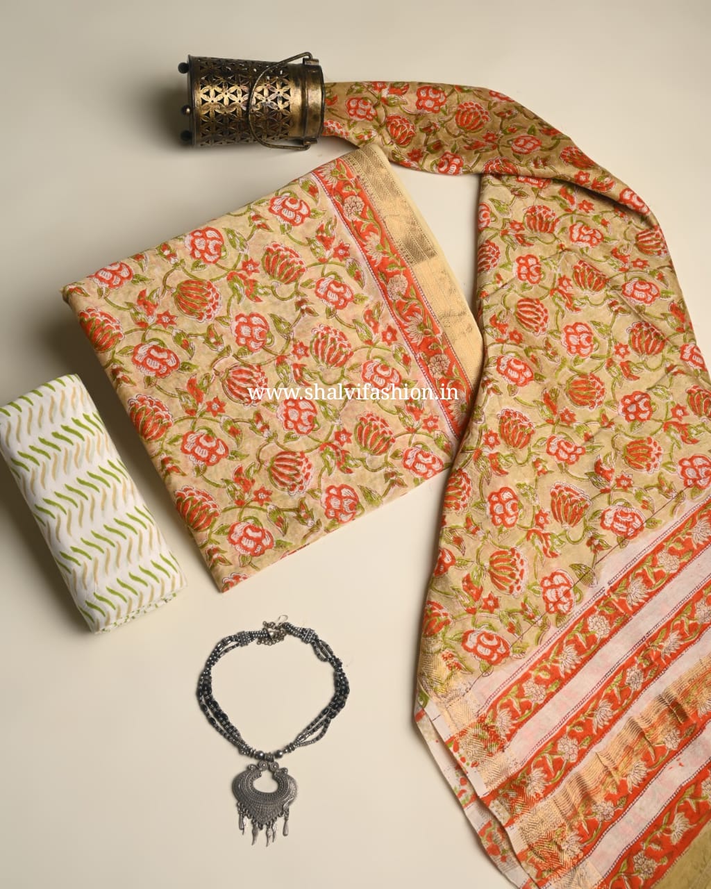 Shop jaipuri print maheshwari silk suits online (MSL530)