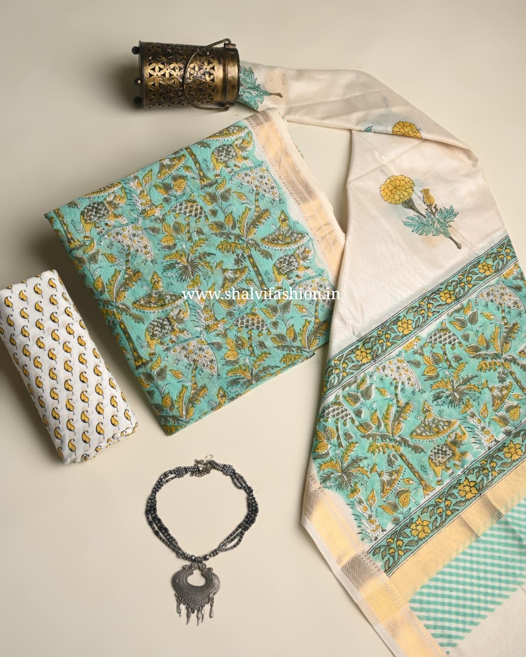 Shop block print maheshwari suits online (MSL536)