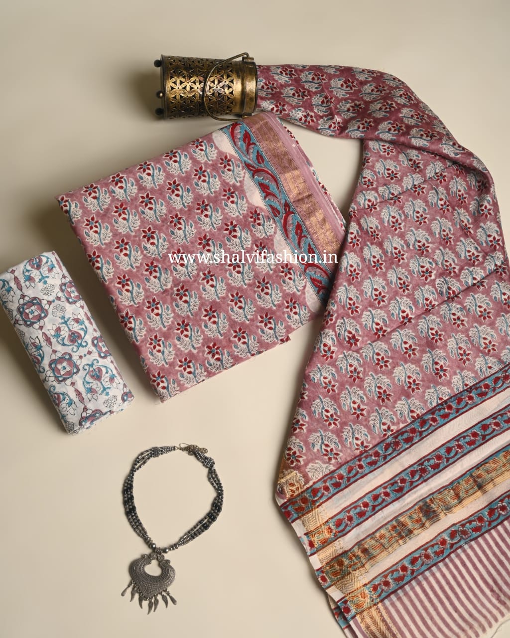 Shop jaipuri printed maheshwari silk suits online (MSL539)