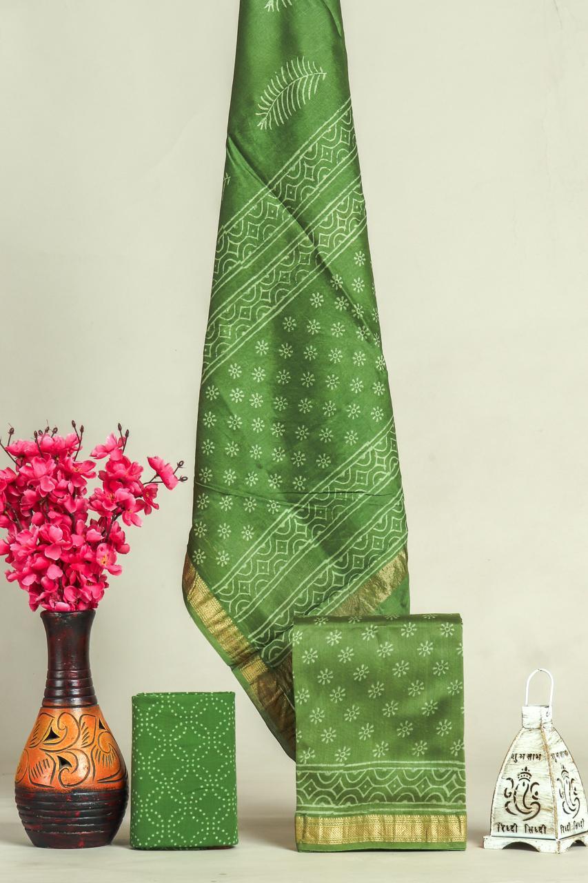Shop hand block printed maheshwari silk suits online (MSL656)