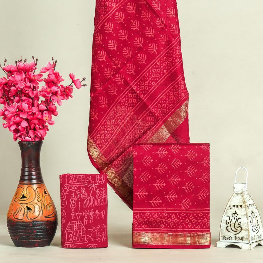 Shop jaipuri print maheshwari silk suits online (MSL658)
