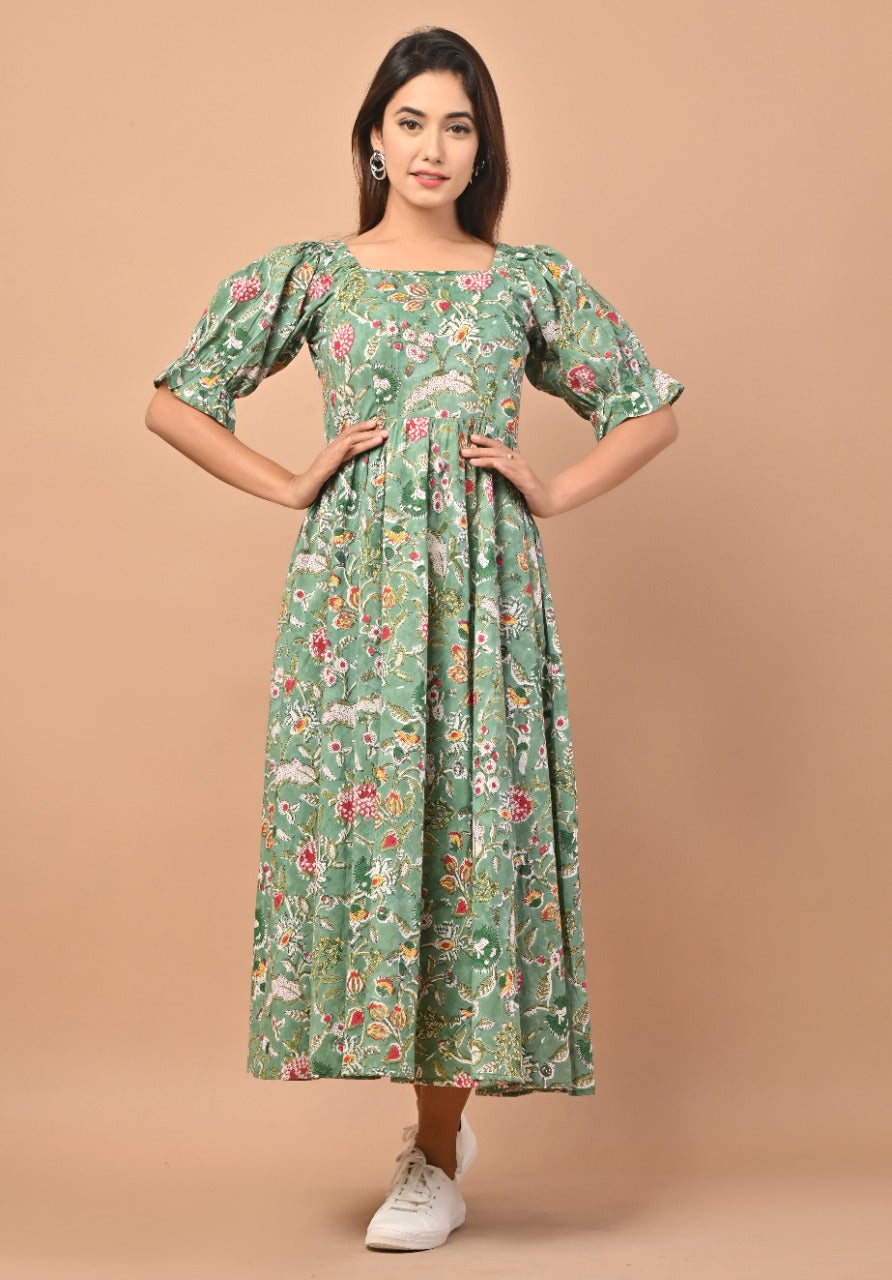 Shop jaipuri print pure cotton dresses online (CRD03)