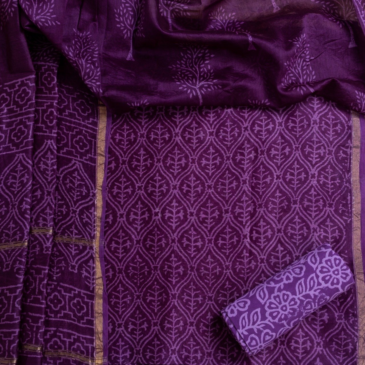Premium Chanderi Silk Suit  with Chanderi Silk Dupatta (CHA277) - ShalviFashion