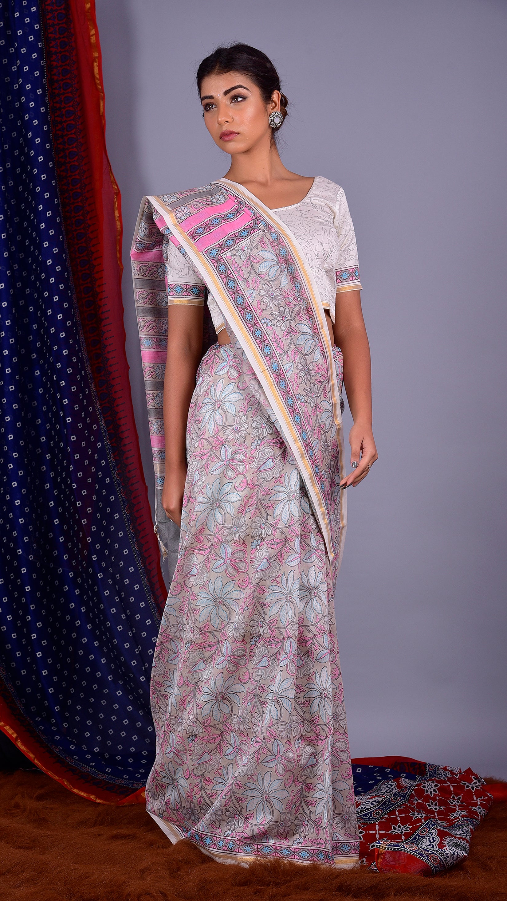 Shop Shalvi's Hand Block Printed Premium Chanderi Sarees online (CHSAR30)