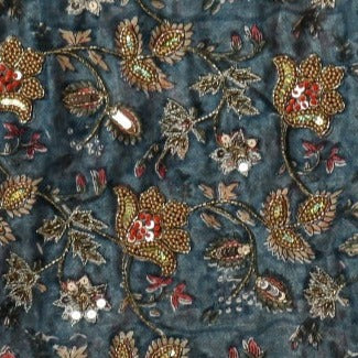 Shop hand work chanderi silk suit sets online shopping (GOTA339)