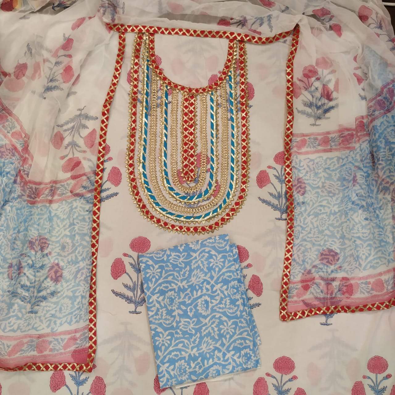 Festive Season Gota Collection with Classy Chiffon Dupatta - (GOTA51) - ShalviFashion