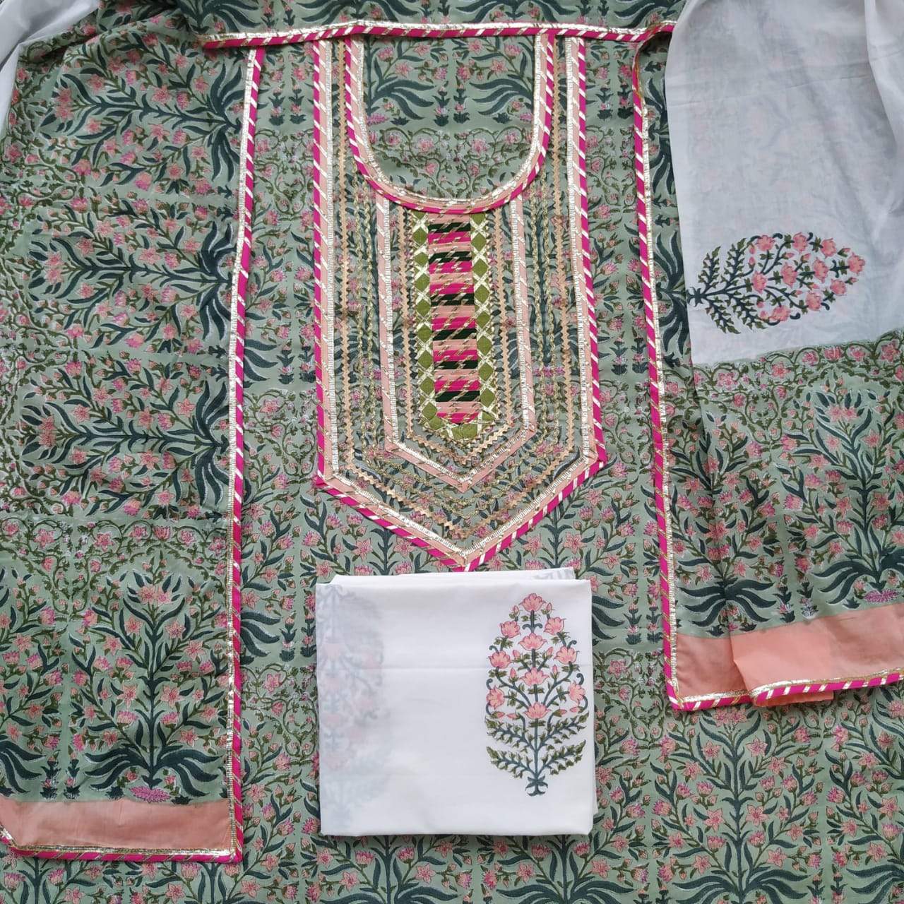 Exclusive Gota Work Suit with MulMul Dupatta (GOTA138)