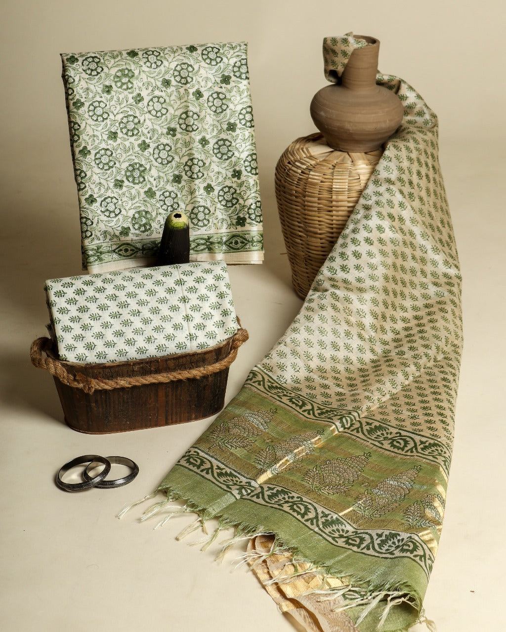 Shop premium tussar silk suit set online shopping (TUS10)