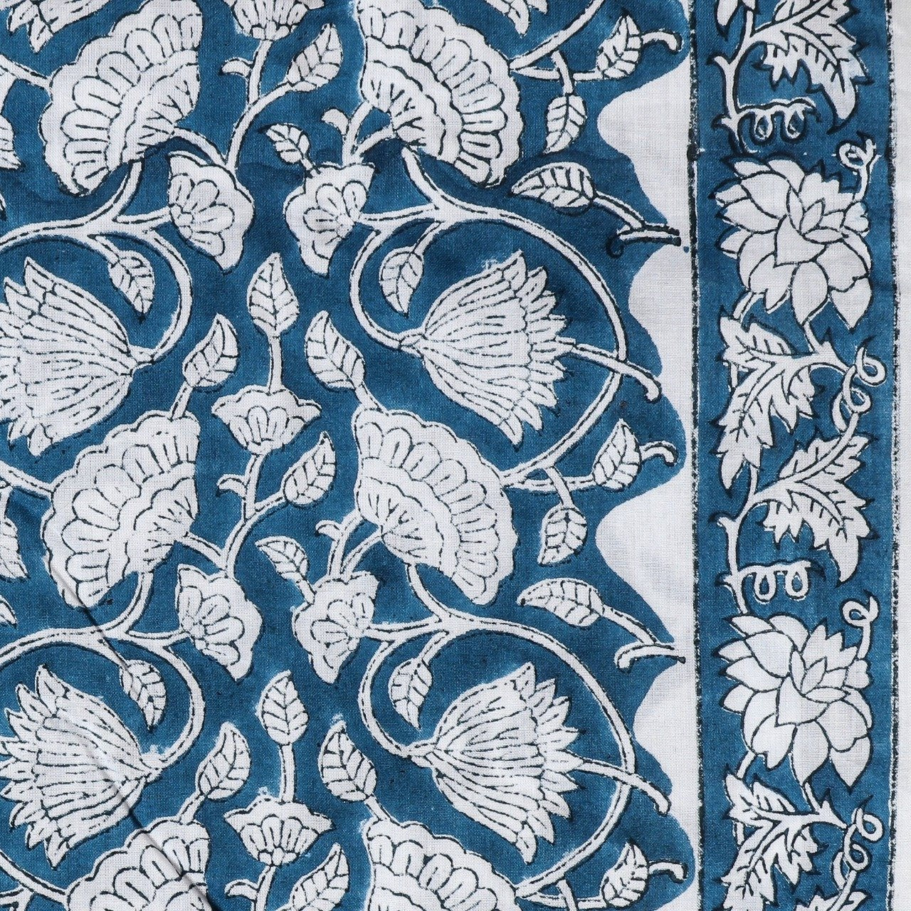 shop hand block print cotton suit with organza dupatta online (ORG141)